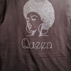 Rhinstone Afro Queen Large earrings